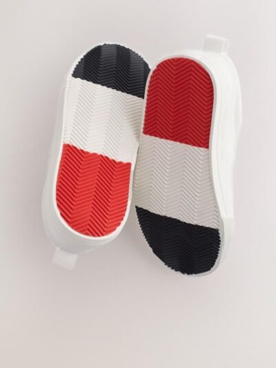 White Wide Fit (G) Two Strap Touch Fastening Trainers