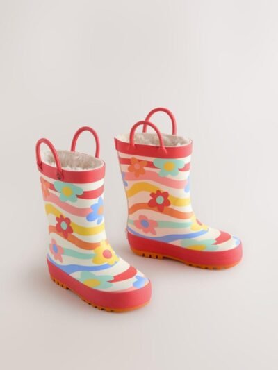 Multi Rainbow Handle Wellies