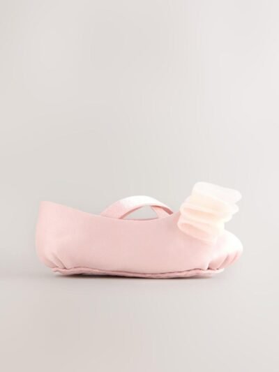 Pink Baby Bow Occassion Shoes
