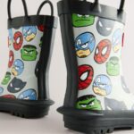 Grey Marvel Handle Pull On Wellies