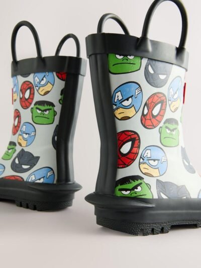 Grey Marvel Handle Pull On Wellies