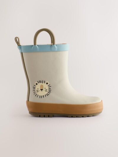Neutral Lion Handle Pull On Wellies