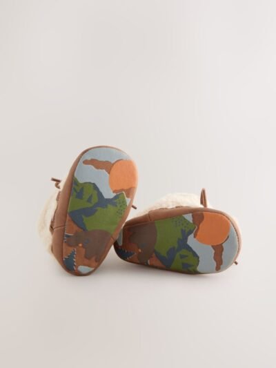 Neutral Borg Warm Lined Baby Boots