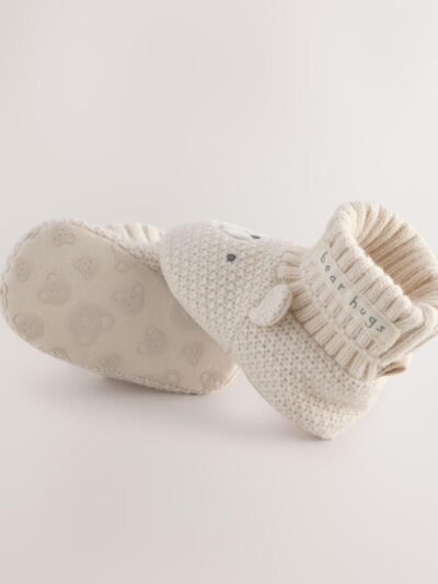 Neutral Bear Baby Sock Top Boot Shoes
