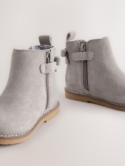 Grey Wide Fit (G) Chelsea Ankle Boots