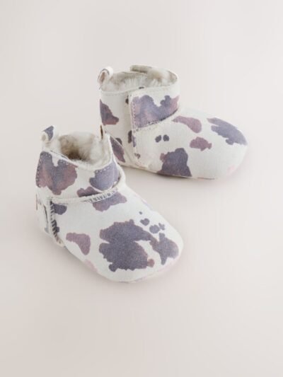 Neutral Cow Suede Baby Pull-On Boots