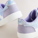 Purple Glitter Lilo & Stitch Lace-Up Lifestyle Trainers