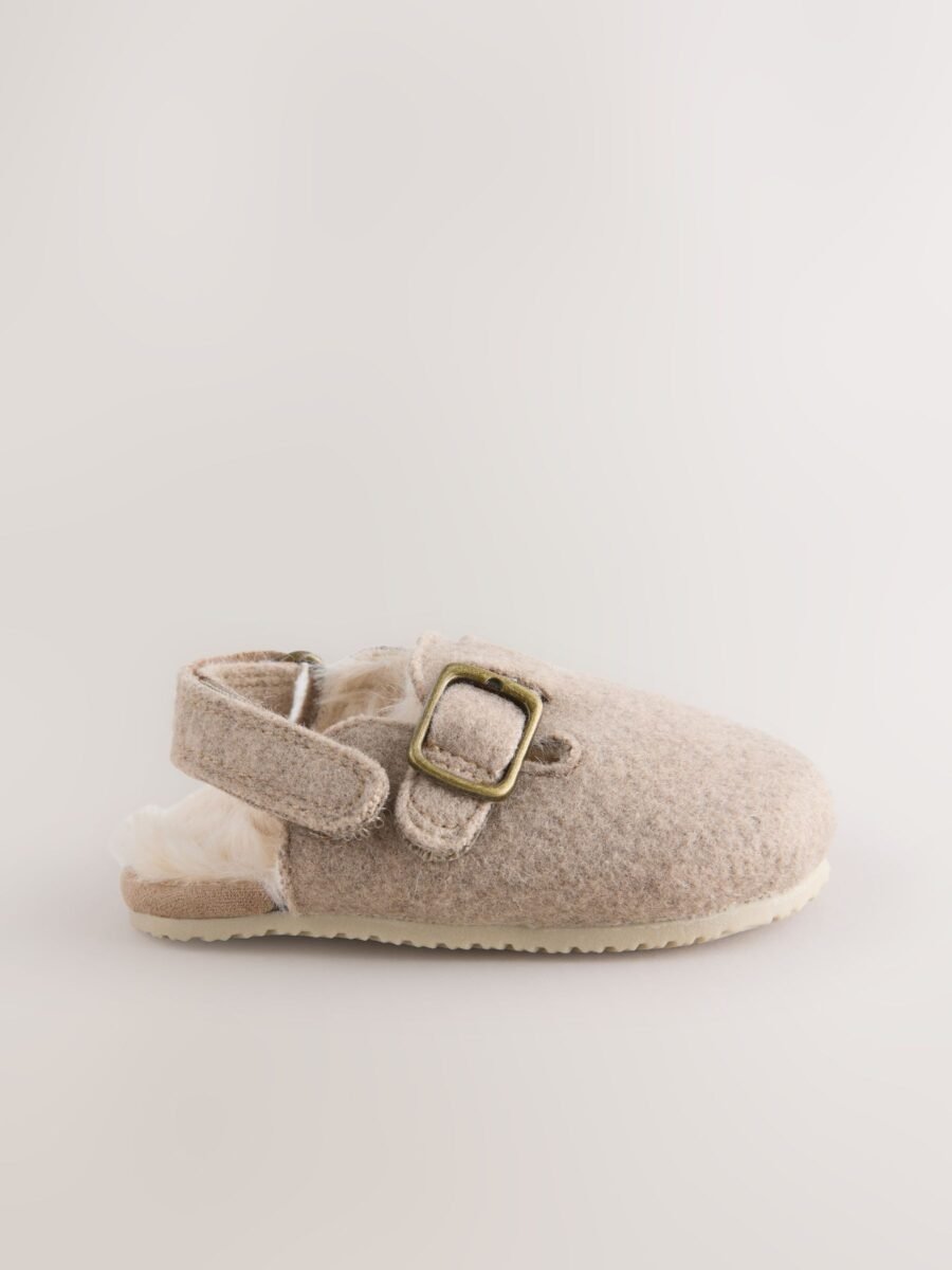 Neutral Baby Faux Lined Clog Shoes