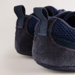 Blue Navy Baby Elastic Lace Slip-Ons Trainers