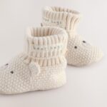 Neutral Bear Baby Sock Top Boot Shoes