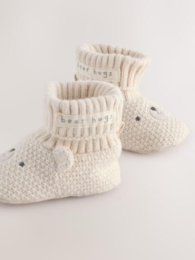 Neutral Bear Baby Sock Top Boot Shoes