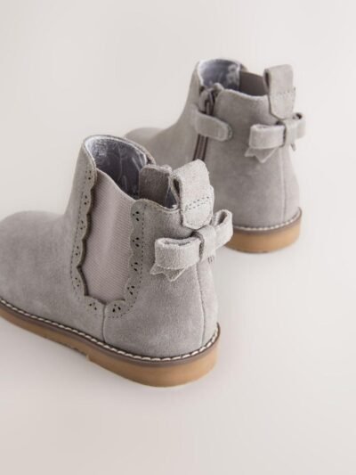 Grey Wide Fit (G) Chelsea Ankle Boots