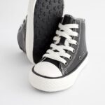 Black Standard Fit (F) High Top Trainers
