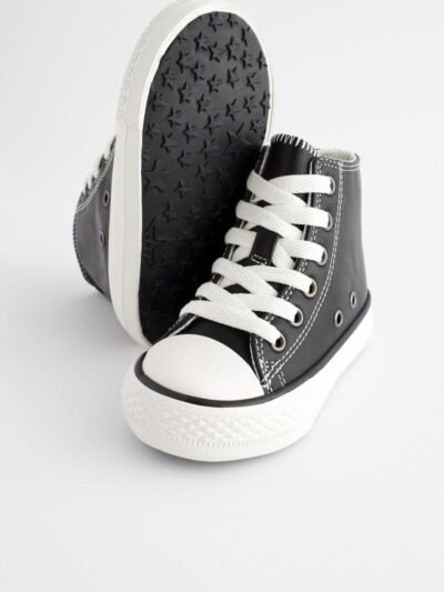 Black Standard Fit (F) High Top Trainers