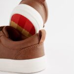 Tan Brown Wide Fit (G) Two Strap Touch Fastening Trainers