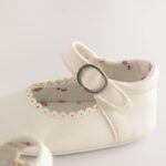 White Mary Jane Baby Shoes