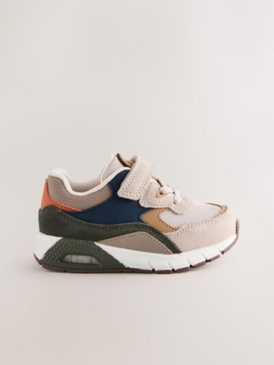 Neutral Standard Fit (F) Elastic Lace Trainers