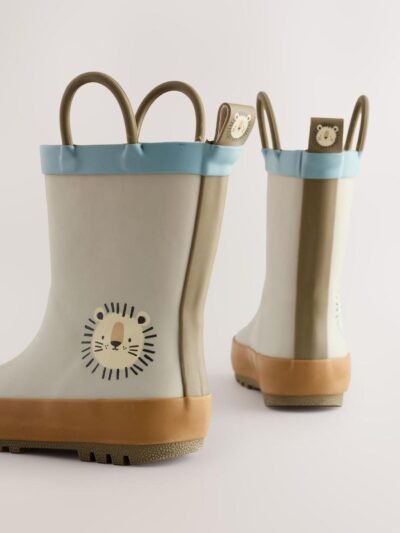 Neutral Lion Handle Pull On Wellies