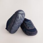 Blue Navy Baby Elastic Lace Slip-Ons Trainers