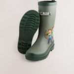 Khaki Green Minecraft Rubber Wellies