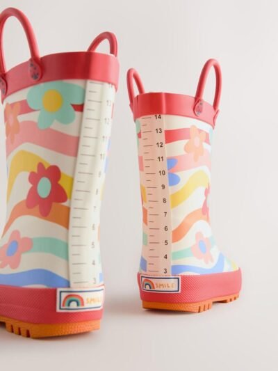 Multi Rainbow Handle Wellies