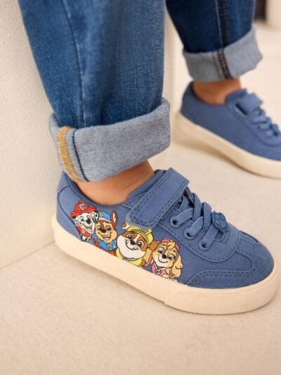 Blue Standard Fit (F) Paw Patrol Touch Fastening Elastic Lace Trainers