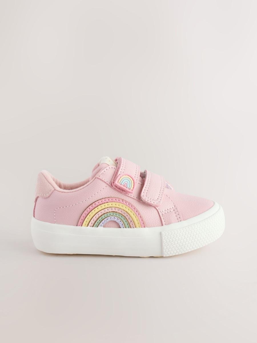 Pink Standard Fit (F) Touch Fasten Trainers