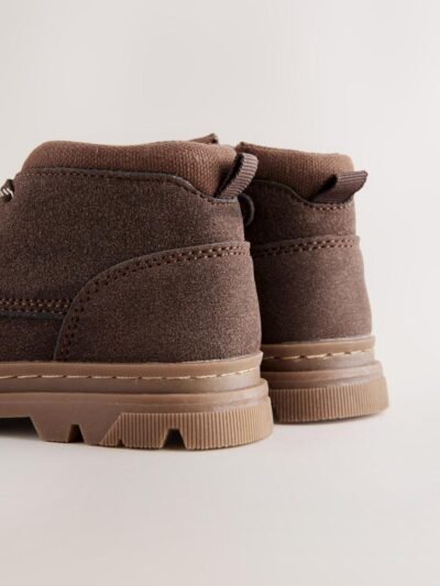 Chocolate Brown Lace-Up Boots