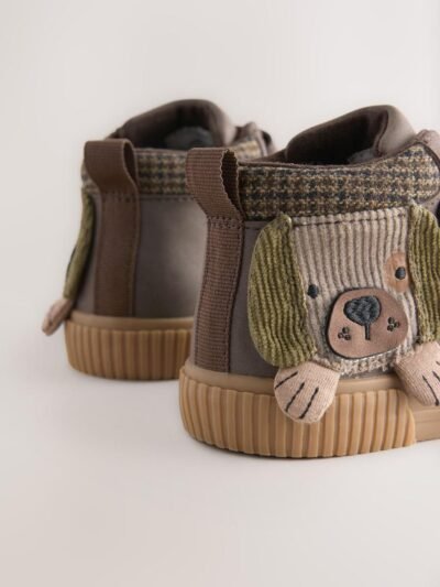 Chocolate Brown Dog Standard Fit (F) Touch Fastening Boots