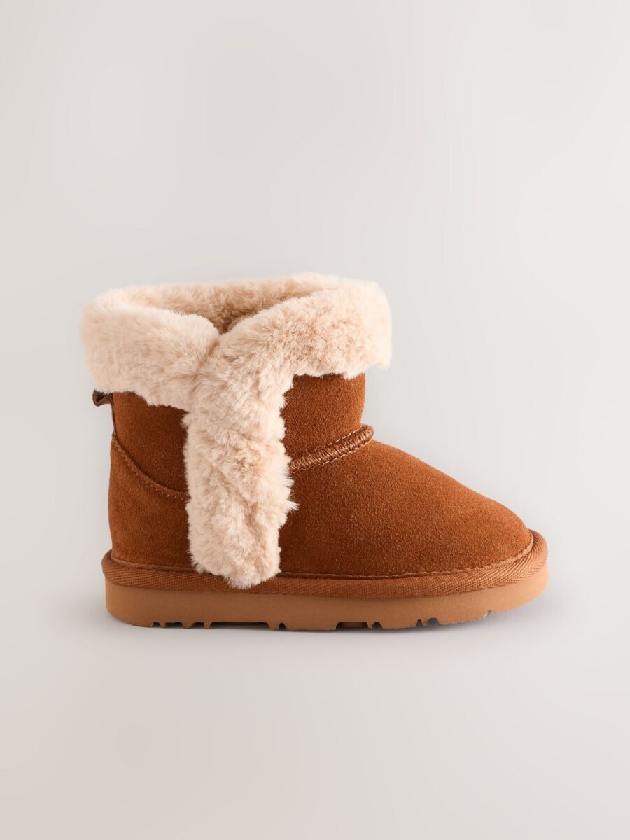 Brown Tall Suede Pull On Boots