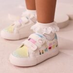 White Standard Fit (F) Peppa Pig Chunky Trainers with Touch Fastening