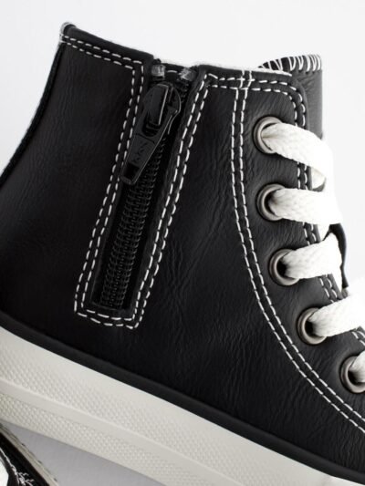 Black Standard Fit (F) High Top Trainers