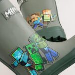 Khaki Green Minecraft Rubber Wellies