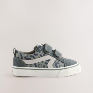 Khaki Green Standard Fit (F) Touch Fastening Skate Trainers