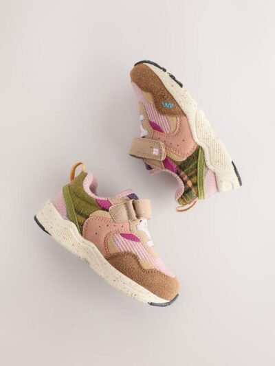 Multi Standard Fit (F) Elastic Lace Touch Fasten Trainers