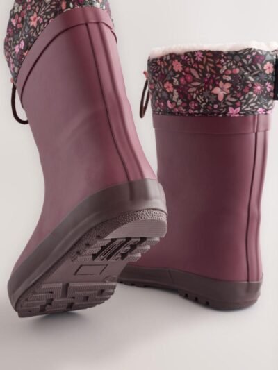 Burgundy Red Cuff Wellies