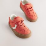 Red Standard Fit (F) Touch Fastening Elastic Lace Trainers