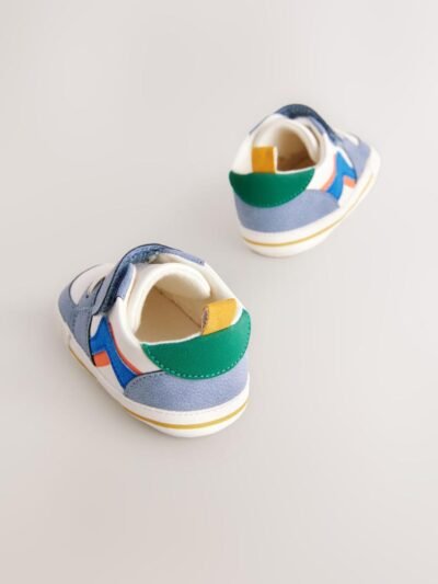 Multi Baby Touch Fastening Elastic Lace Trainers