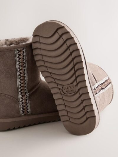 Mink Brown Water Repellent Suede Pull On Boots