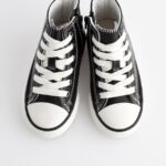 Black Standard Fit (F) High Top Trainers