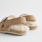 Neutral Faux Fur Lined Baby Clogs