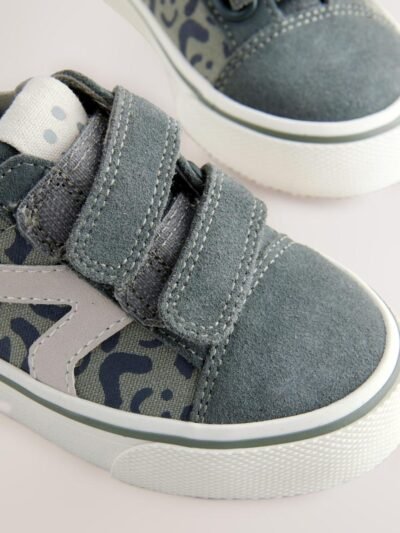 Khaki Green Standard Fit (F) Touch Fastening Skate Trainers