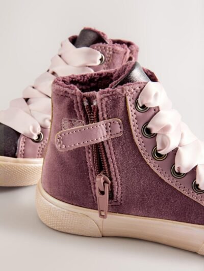 Purple Standard Fit (F) Star High Top Trainers
