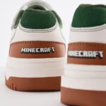 Neutral Minecraft Touch Close Elastic Lace Trainers