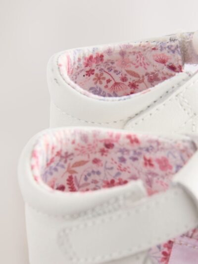 White Leather Baby T-Bar Shoes
