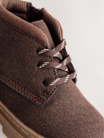 Chocolate Brown Lace-Up Boots