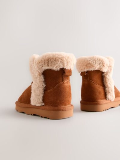 Brown Tall Suede Pull On Boots