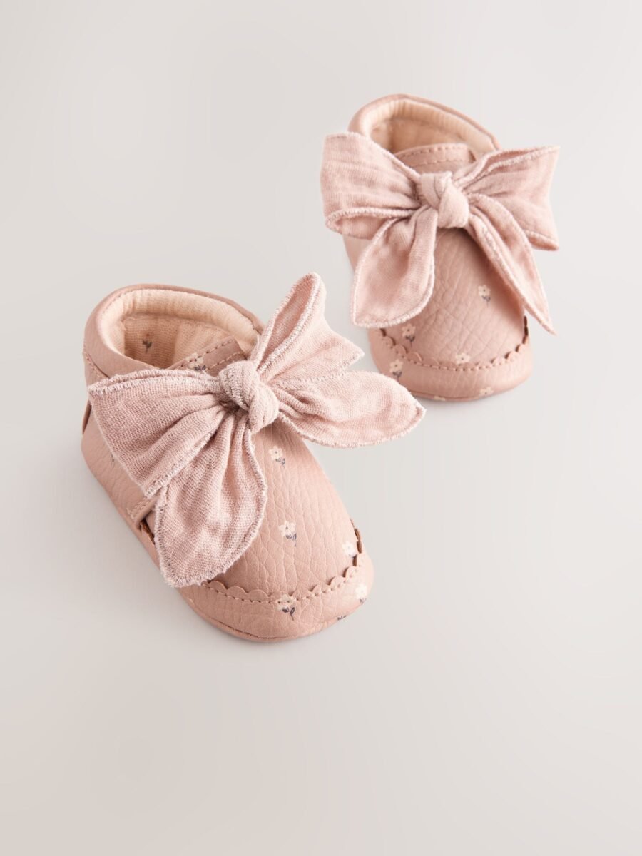 Pink Rust Baby Floral Print Boots