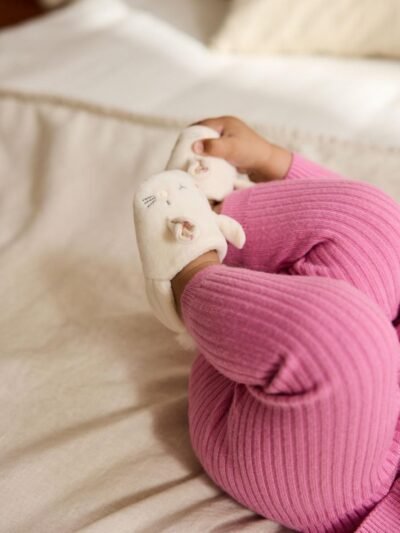 Cream Bunny Baby Slip-On Shoes