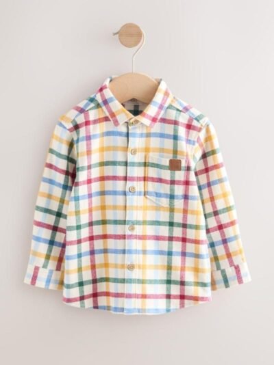 Ecru Bright Gingham Check Long Sleeve Character Shirt